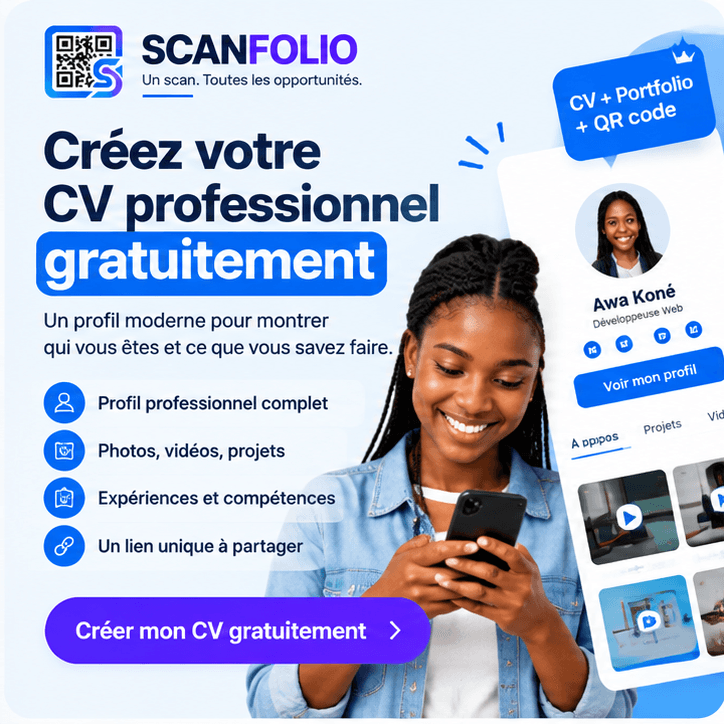Promotion Scanfolio pour créer gratuitement un CV professionnel